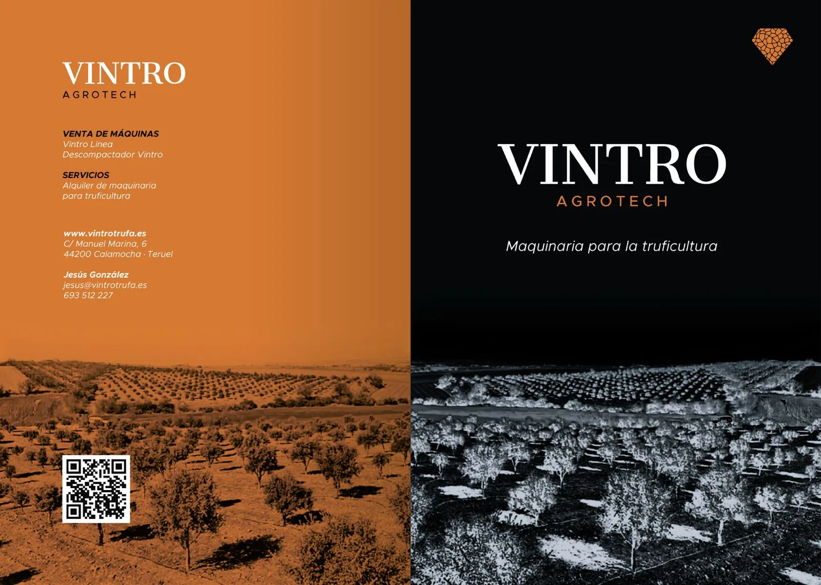 Díptico maquinaria para cultivo de trufa - Vintro